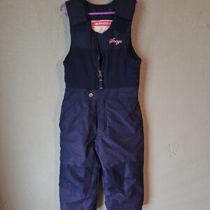 Snozu Navy Snowsuit with Pink Details